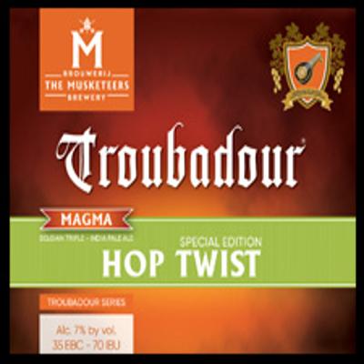 Troubadour hop twist logo